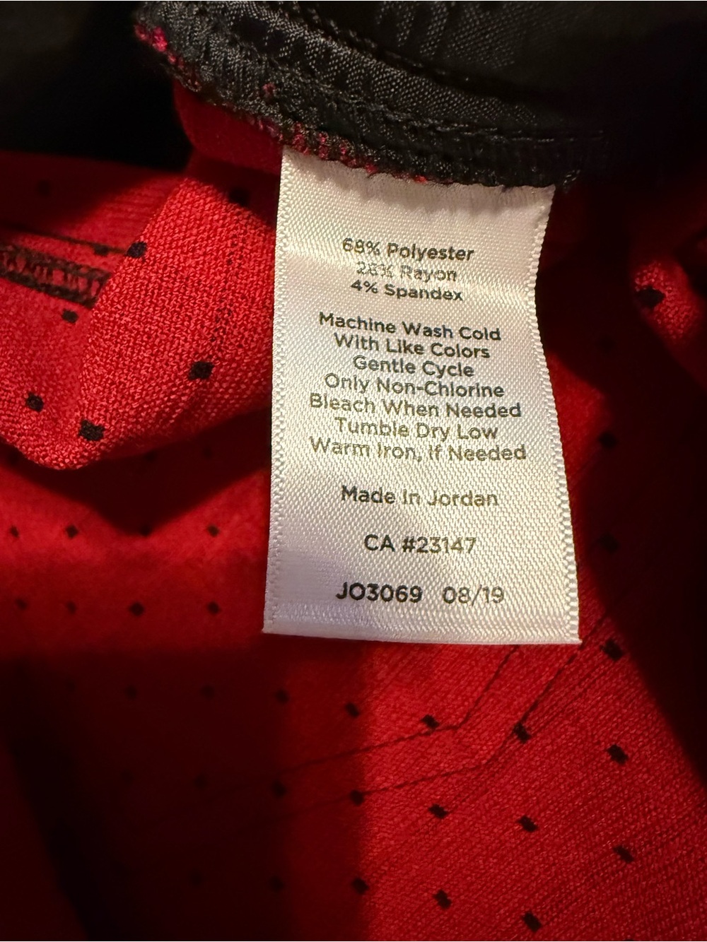 Talbots Black Pants with Small Red Square Pattern - Picture 5 of 5